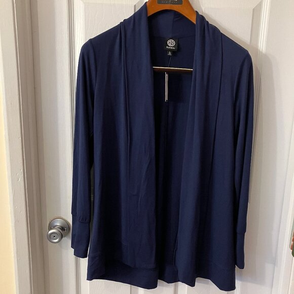 bobeau Jackets & Blazers - Bobeau Women's Jacket/Blazer/Top Open front Navy Blue Size L